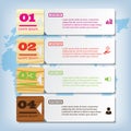 Modern design clean number banner with successful business concept used for website layout. Infographic.