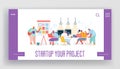 Modern Design Concept of Computer Programmers for Website and Mobile App Development. Landing Page Template
