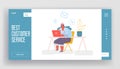 Modern Design Concept of Computer Programmers for Website and Mobile App Development. Landing Page Template