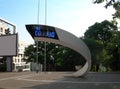 modern design digital clock in Terazije square Belgrade, Serbia, Europe Royalty Free Stock Photo