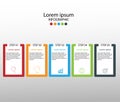 Modern design elements for business Multicolor infographics. Vector template with 5 steps