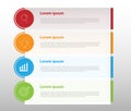 Modern design elements for business Multicolor infographics. Vector template with 5 steps