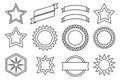 Modern Design Elements Set Outlines. Decorative Design Elements Set Illustration Royalty Free Stock Photo