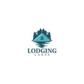 Modern design flat colorful Lodging logo design Royalty Free Stock Photo