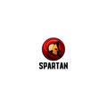 Modern design flat colorful Spartan logo design