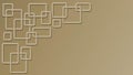 Modern design of graphic elements in sand color - rectangle frames arranged in ornament structure on background with gradient