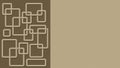 Modern design of graphic elements in sand color - rectangle frames arranged in ornament structure - space for your text