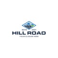 Modern design HILL ROAD car adventure logo design