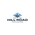 Modern design HILL ROAD car adventure logo design Royalty Free Stock Photo