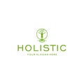 Modern design HOLISTIC human person logo design Royalty Free Stock Photo