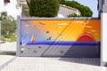 Modern design home made paint beach paradise sunset aluminum home gate portal of suburbs house city