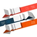 Modern design info graphic template origami styled