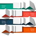 Modern design info graphic template origami styled Royalty Free Stock Photo