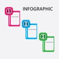 Modern Design of Infographic template element numbered banners Icons and 3 Steps Royalty Free Stock Photo