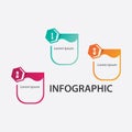 Modern Design of Infographic template element numbered banners Icons and 3 Steps Royalty Free Stock Photo