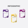 Modern Design of Infographic template element numbered banners Icons and 3 Steps Royalty Free Stock Photo