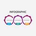 Modern Design of Infographic template element numbered banners Icons and 3 Steps Royalty Free Stock Photo