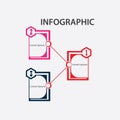 Modern Design of Infographic template element numbered banners Icons and 3 Steps Royalty Free Stock Photo
