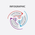 Modern Design of Infographic template element numbered banners Icons and 3 Steps Royalty Free Stock Photo