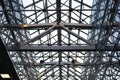 Modern design of iron and glass roof in the Mall Royalty Free Stock Photo