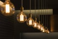 Modern Design Light Bulbs in Row Royalty Free Stock Photo