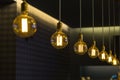 Modern Design Light Bulbs in Row Royalty Free Stock Photo