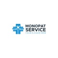 Modern design MONOPAT SERVICE new logo design Royalty Free Stock Photo