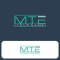 Modern design MTE letter logo concept design Royalty Free Stock Photo