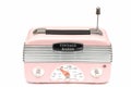 A modern design pink radio of the nostalgic era