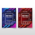 Modern design poster with gradient red, blue and purple liquid abstract Vector.Used design presentations,