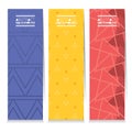 Modern Design Set Of Different Three Stripes Graphic Vertical Banners Royalty Free Stock Photo