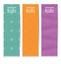 Modern Design Set Of Different Three Stripes Graphic Vertical Banners Royalty Free Stock Photo