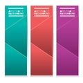 Modern Design Set Of Three Abstract Colorful Vertical Banners Royalty Free Stock Photo