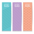 Modern Design Set Of Three Clean Graphic Vertical Banners