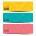 Modern Design Set Of Three Colorful Graphic Horizontal Banners