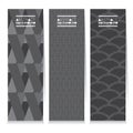 Modern Design Set Of Three Graphic Vertical Banners