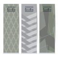 Modern Design Set Of Three Graphic Vertical Banners