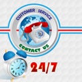 Modern design template for Customer Service and contact sign