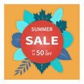 Modern design template summer sale. Dynamic business sale banners special offer advertising summer background. Set of