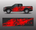 Modern design for truck graphics vinyl wrap vector