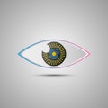 Modern designed colorful eye logo Royalty Free Stock Photo