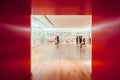 Modern designed entrance of exhibition room of Cup noodles museum in Yokohama.