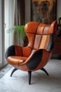 A modern designer armchair in the interior Royalty Free Stock Photo