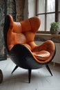 A modern designer armchair in the interior Royalty Free Stock Photo