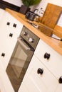 Modern designer kitchen cooker and hob Royalty Free Stock Photo