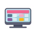 Modern desktop computer displaying website design interface Royalty Free Stock Photo