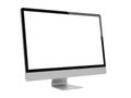Modern desktop computer monitor displaying a blank screen Royalty Free Stock Photo