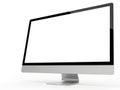 Modern Desktop Computer Monitor Mockup with Blank White Screen on Clean Background Royalty Free Stock Photo