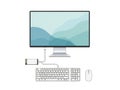 Modern desktop computer setup Royalty Free Stock Photo