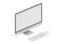 Modern desktop computer setup Royalty Free Stock Photo